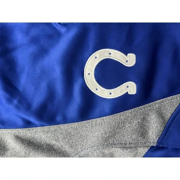 NFL Indianapolis Colts Blue Sweater Pullover 1/4 Zip Medium - Picture 3 of 6
